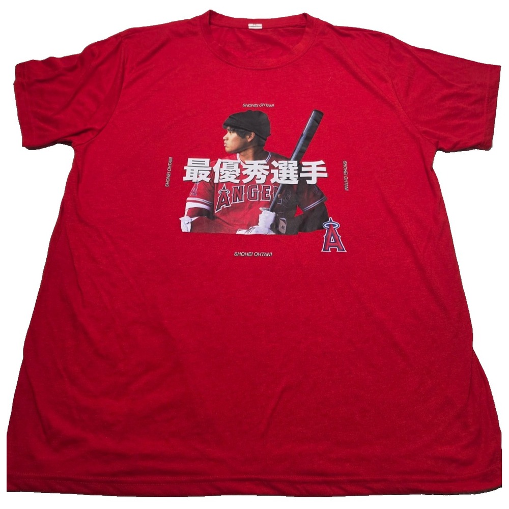 Shohei Ohtani Los Angeles Angels Short Sleeve Shirt Men's Size XL Red 2021 MVP